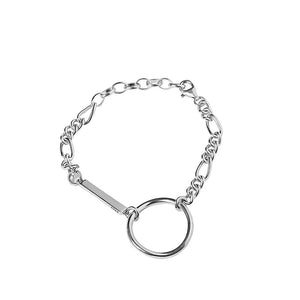 LEIA Silver Circle Chain Bracelet - Bali Lumbung