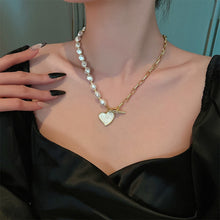 Cargar imagen en el visor de la galería, SONYA Imitation Baroque Pearl with Heart Shape Pendant Necklaces - Bali Lumbung