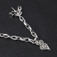 Laden Sie das Bild in den Galerie-Viewer, GRACE Sterling Silver Vintage Charm Chain Bracelets