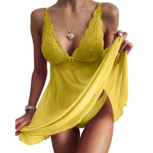Load image into Gallery viewer, INEJ Mesh Lace Deep V-Neck Sleeveless Nightgown Sleepwear - Bali Lumbung
