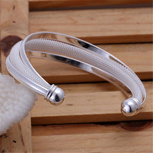 Cargar imagen en el visor de la galería, ENYA Sterling Silver Adjustable Bangle Cuff Bracelets