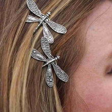 Laden Sie das Bild in den Galerie-Viewer, POLY Elegant Vintage Silver Dragonfly Hairpins - Bali Lumbung