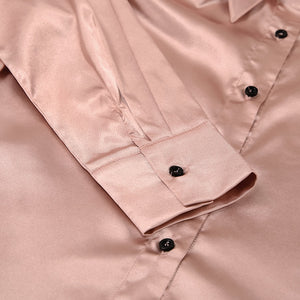 GAIA 3 Pieces Set Turn Down Collar Long Sleeve Including Top Bra Soft Pajamas - Bali Lumbung