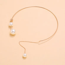 Indlæs billede til gallerivisning ELETTRA Elegant Imitation Pearl Choker Necklace Clavicle Chain Fashion Necklace - Bali Lumbung