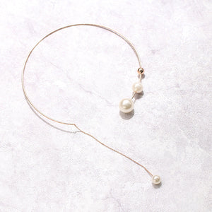 ELETTRA Elegant Imitation Pearl Choker Necklace Clavicle Chain Fashion Necklace - Bali Lumbung