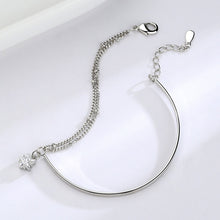 Afbeelding in Gallery-weergave laden, JULIETTE Silver with Zircon Double Layer Chain Star Bracelet - Bali Lumbung