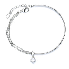 Afbeelding in Gallery-weergave laden, JULIETTE Silver with Zircon Double Layer Chain Star Bracelet - Bali Lumbung