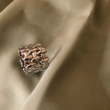 Afbeelding in Gallery-weergave laden, LULU Adjustable Silver Weaving Wide Rings