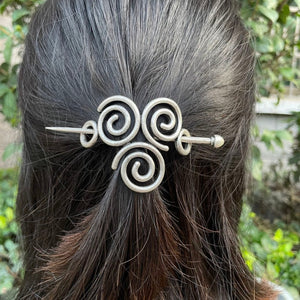 SIAM Vintage Metal Hair Stick Barrette Clip - Bali Lumbung