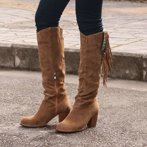 DALLAS - BROWN High Cowboy Boots