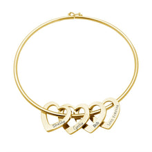 Load image into Gallery viewer, LIZA Engraving Name Heart Charms Bangles