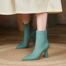 Indlæs billede til gallerivisning BLYTE #2 Pointed Toe Mid Calf Modern High Heel Boots - Bali Lumbung