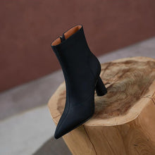 Load image into Gallery viewer, BLYTE #2 Pointed Toe Mid Calf Modern High Heel Boots - Bali Lumbung