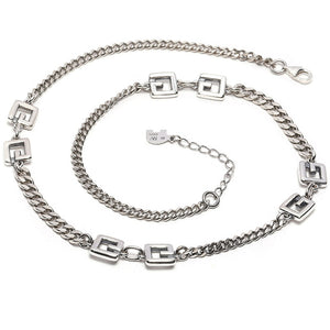 ELSIE 925 Sterling Silver Modern Style Collar Necklaces - Bali Lumbung