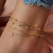 Load image into Gallery viewer, ROCHELLE Multilayer Crystal Cross Adjustable Anklet - Bali Lumbung