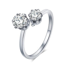 Load image into Gallery viewer, ROSALIE Cute Double Crystal Cubic Zirconia Ring - Bali Lumbung