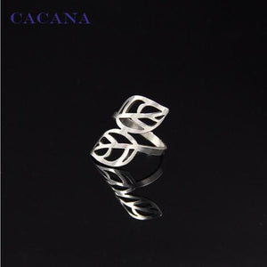 SHAY Two Leaves Classical Wrap Around Rings - Bali Lumbung