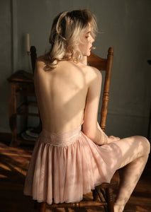 MINDY Beautiful Back Lace Nightgown Halter Neck Sleepwear