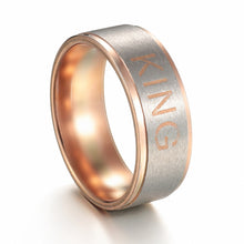 Indlæs billede til gallerivisning KING &amp; QUEEN Stainless Steel My King or My Queen Couple Rings - Bali Lumbung